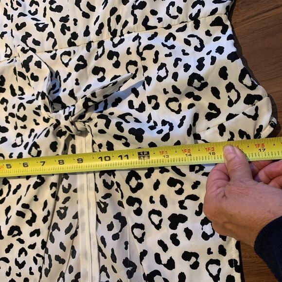 TCEC Romper, NWOT, sz L, white with black leopard print, lined - Picture 8 of 16